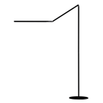 Koncept Z-Bar LED Floor Lamp, 44inH, Cool/Metallic Black