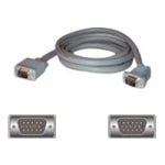 C2G 3ft Premium Shielded HD15 SXGA M/M Monitor Cable with 45 deg. Angled Male Connector - HD-15 Male - HD-15 Male - 3ft - Gray