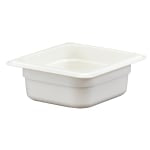 Cambro Camwear GN 1/6 Size 2in Food Pans, 2inH x 6-3/8inW x 7inD, White, Set Of 6 Pans