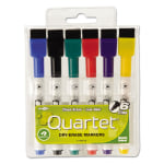 Quartet ReWritables Mini Dry-Erase Markers, Magnetic, Assorted Classic Colors, 6 Pack - Fine Marker Point - Black, Red, Green, Blue, Purple, Yellow - 6 / Set