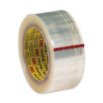 3M 371 Carton Sealing Tape, 2in x 55 Yd., Clear, Case Of 36