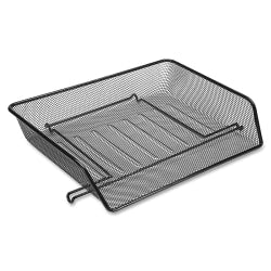 Lorell Mesh Side-Loading Document Tray, Letter/Legal Size, Black, Set Of 2