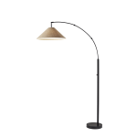 Adesso Braxton Arc Lamp, 76inH, Dark Bronze/Light Brown