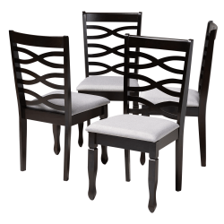 Baxton Studio 9546 Eira Dining Chairs, Black, Set Of 2 Chairs