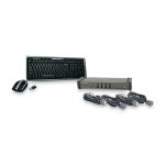 IOGEAR GCS1104 - KVM / audio / USB switch - 4 x KVM / audio / USB - 1 local user - desktop - with IOGEAR Wireless KB/Laser Mouse combo