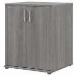 Bush Business Furniture Universal Floor Storage Cabinet With Doors And Shelves, Platinum Gray, Standard Delivery