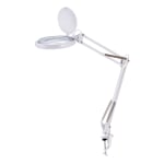 Bostitch PureOptics LED VLED600 Magnifying Desk Lamp With Clamp Mount, 22inH, White