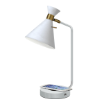 Adesso Maxine AdessoCharge Desk Lamp, 19inH, Matte White