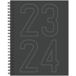 2023-2024 Willow Creek Press Softcover Weekly/Monthly Academic Planner, 11-1/2in x 8in, Charcoal, July 2023 To June 2024