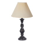 Adesso Simplee Turned Base Table Lamp, 27-3/4inH, Ivory/Antique Bronze