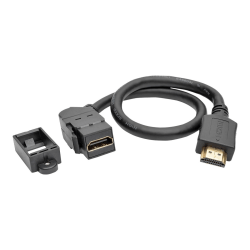 Tripp Lite HDMI Agled Cable With Ethernet Keystone Panel Mount Extension, 1ft