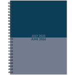 2023-2024 Willow Creek Press Softcover Weekly/Monthly Academic Planner, Blue Duotone, 9in x 6-1/2in, July 2023 To June 2024