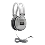 HamiltonBuhl SchoolMate Deluxe HA7 Mono/Stereo Headphones With 3.5mm Plug, Silver/Black