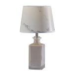 Adesso Simplee Glass Table Lamp, 16-1/2in, Marble/Light Purple