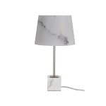 Adesso Simplee Marble Base Table Lamp, 18-1/2 in", Faux Gray Marble Paper/White