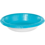 Amscan Paper Bowls, 20 Oz, Caribbean Blue, 20 Bowls Per Box, Case Of 5 Boxes