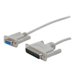 StarTech.com 10 ft Cross Wired DB9 to DB25 Serial Null Modem Cable - Null modem cable - DB-9 (F) - DB-25 (M) - 10 ft - Connect your serial devices, and transfer your files