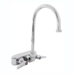 T&S Brass Wall-Mount Workboard Faucet, 6in Nozzle, 4in Centers, Stainless