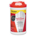 Sani Professional Table Turners No-Rinse Sanitizing Wipes, 18 Oz, 95 Wipes Per Canister, Pack Of 6 Canisters