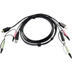 ATEN USB HDMI KVM Cable - 5.91ft HDMI/Mini-phone/USB KVM Cable for KVM Switch - Black