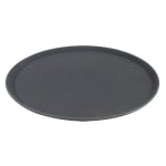 Carlisle Griptite 2 Round Serving Tray, 16in, Black