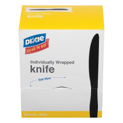 Dixie GrabN Go Knives, Black, 90 Per Box, Pack Of 6 Boxes