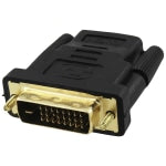 4XEM DVI-D Male To HDMI Female Adapter - 1 Pack - 1 x 25-pin DVI-D Digital Video Male - 1 x 19-pin HDMI Digital Audio/Video Female - 1920 x 1200 Supported - Nickel, Gold Connector - Black