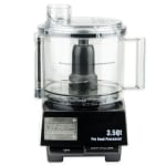 Waring Food Processor, With Vegetable Prep Lid, 3.5-Quart, Black