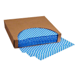 Checkered Basket Liners, Blue, Carton Of 5,000