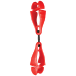 Ergodyne Squids 3420 Swiveling Dual-ClipGlove Holders, 5-1/2in, Red, Pack Of 100 Holders