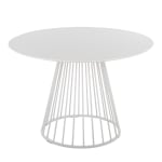 LumiSource Canary Contemporary Dining Table, 29-1/2inH x 29-1/2inW x 43-1/2inD, White