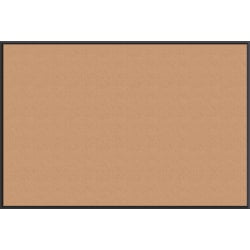 U Brands Cork Bulletin Board, 70in x 47in, Black Aluminum Frame