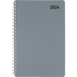 2024 Office Depot Brand Weekly/Monthly Appointment Book, 5in x 8in, Silver, January to December 2024 , OD710330