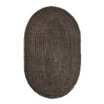 Anji Mountain Kerala Natural Jute Rug, Oval, 6ft x 9ft, Gray