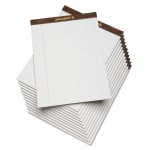 SKILCRAFT 30% Recycled Perforated Writing Pads, 8 1/2in x 11in, White, Legal Ruled, Pack Of 12 (AbilityOne 7530-01-372-3108)