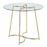 LumiSource Cece Dinette Table, 30-1/4inH x 35inW x 35inD, Metallic