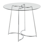 LumiSource Cece Dinette Table, 30-1/4inH x 35inW x 35inD, Glossy