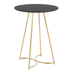 LumiSource Cece Canary Contemporary Glam Counter Table, 36inH x 27inW x 27inD, Gold/Black