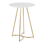 LumiSource Cece Canary Contemporary Glam Counter Table, 36inH x 27inW x 27inD, Gold/White