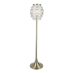 LumiSource Lenuxe Floor Lamp, 63-1/4inH, Clear K9/Gold Plated "16