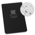 Rite in the Rain Top-Spiral Pocket Notebook, 4in x 6in, Universal Rule, 100 Pages (50 Sheets), Black