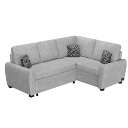 Zuo Modern Bhutan Sofa, Light Gray/Black