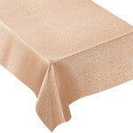 Amscan Metallic Fabric Table Cover, 60in x 104in, Rose Gold