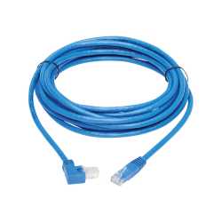 Tripp Lite Cat6 Ethernet Cable Right Angled UTP Molded RJ45 M/M Blue 15ft - 15 ft Category 6 Network Cable for Network Device, Patch Panel, Switch, Printer, Computer, Photocopier, Router, Modem, Server, VoIP Device, Rack Cabinet, .. - 24 AWG - Blue