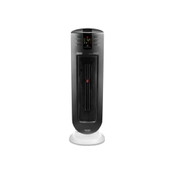 DeLonghi SAFE HEAT Tower Ceramic Heater - Ceramic - Electric - Electric - 1499.94 W - 2 x Heat Settings - 144 Sq. ft. Coverage Area - 1500 W - Indoor - Tower - Black