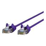 Belkin Slim - Patch cable - RJ-45 (M) to RJ-45 (M) - 15 ft - UTP - CAT 6 - molded, snagless - purple