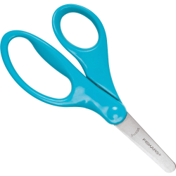 Fiskars 5in Blunt-tip Kids Scissors - 5in Overall LengthSafety Edge Blade - Blunted Tip - Turqoise - 1 Each