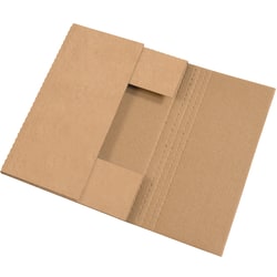 Partners Brand Easy Fold Mailers, 18in x 12in x 2in, Kraft, Pack Of 50