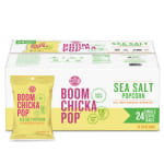 Angies BOOMCHICKAPOP Popcorn - Non-GMO, Gluten-free - Sea Salt - 1 oz - 24 / Carton