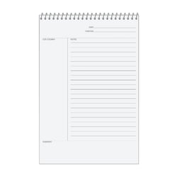 TOPS Idea Collective Steno Book, 6in x 9in, 80 Sheets, White